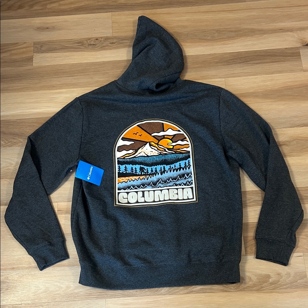 Columbia Men's Dark Gray Graphic Hoodie